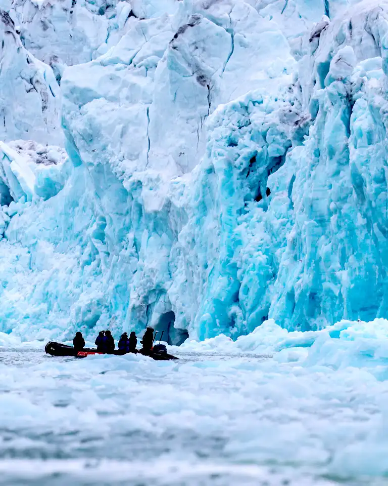 Visit a pristine glacier near the pole