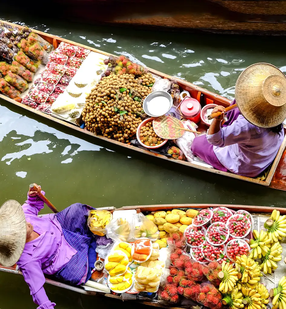 Boats filled with goods